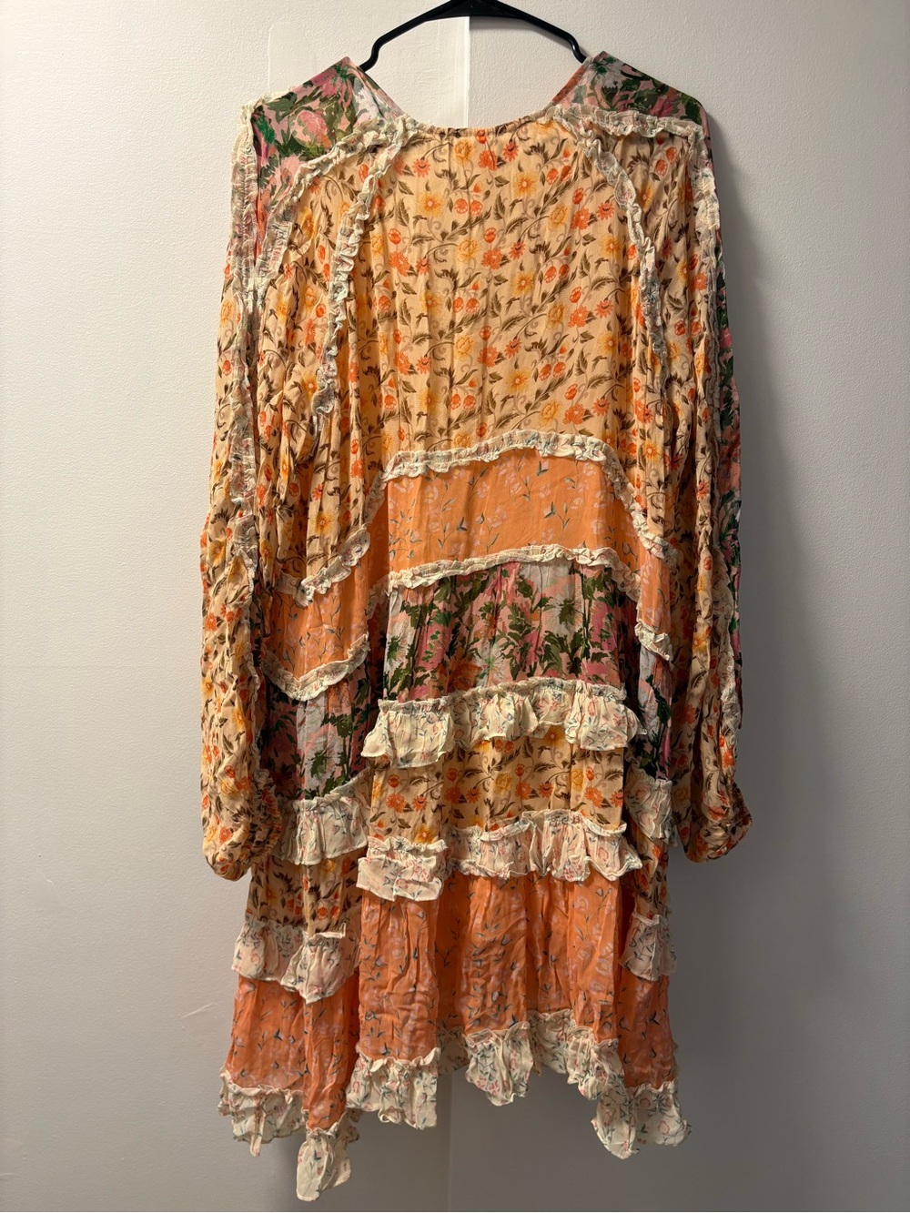 Anthropologie XL Verb Pallavi Singhee Boho Kira Long Sleeve Mini Dress 1X - Picture 6 of 13